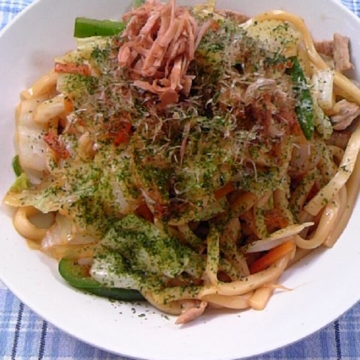 簡単＆おいしい！おふくろの味！しょうゆ焼きうどん♪